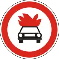 C-017 No vehicles carrying explosives and flammable goods
