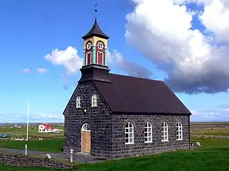Stonen church in Hvalsnes, Reykjanes.