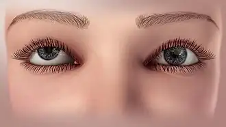 The visual axis of one eye is higher than the fellow fixating eye.