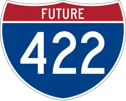 Future Interstate 422 marker