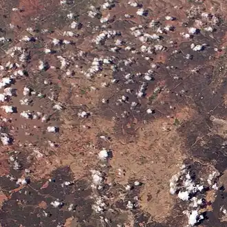 The Azrou volcanic field seen from ISS Expedition 63