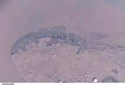 Space view of far southern edge of Kungyangon Township