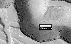 Detail from the center of the previous image, as seen by HiRISE.