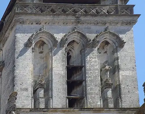 Remains of Calvinist iconoclasm, Clocher Saint-Barthélémy, La Rochelle, France