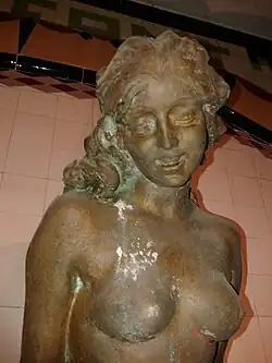 A detail of Goddess Hygeia.