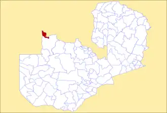 District location in Zambia