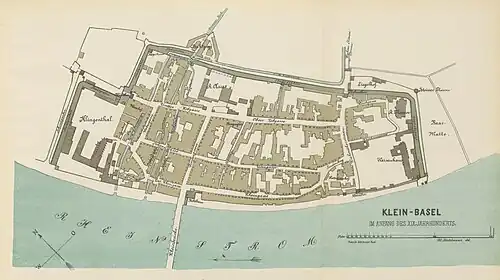 Kleinbasel at the beginning of the 19th century