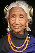 Ao Naga woman in her traditional ornaments