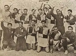 India national football team taking a group picture at 1962 Asian Games football tournament