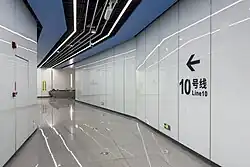The interchange between Line 6 and Line 10 is located on the lower level