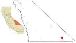 Location in Inyo County and the state of California