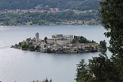 Orta San Giulio in the Province of Novara was the location of Sam Ryder's postcard.