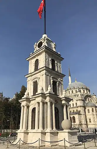 Tophane Clock Tower in Istanbul (circa 1848)