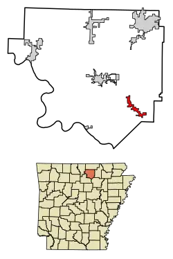 Location of Mount Pleasant in Izard County, Arkansas
