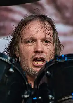 Ventor performing with Kreator in 2018