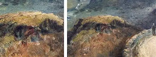 J.T.Parry detail zoom of Pen Y Pass painting