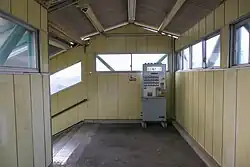 Inside the footbridge