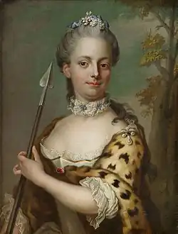 Portrait of countess Charlotte Du Rietz af Hedensberg, copy after a pastel by Gustaf Lundberg.[13]
