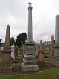 James Bowman Lindsay's obelisk at Western Cemetery, Dundee