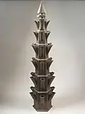 Bronze pyramid consisting of seven hexagonal sections 1988