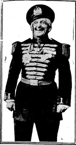 Jefferson De Angelis as General Samovar in The Beauty Spot 1909.[3]