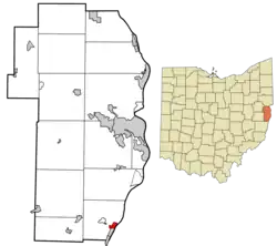 Location of Rayland in Jefferson County, Ohio