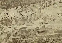 The ruins circa 1877. Photo by John K. Hillers.