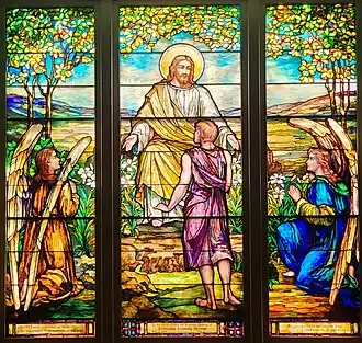 "Jesus with Angels" - Memorial to Benjamin Henning Andrae, by Lamb Studios