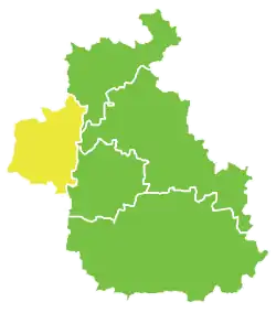 Map of Jisr ash-Shugur District within Idlib Governorate