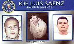 Joe Luis Saenz FBI Most Wanted Poster
