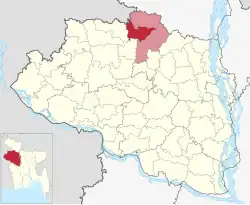 Location of Joypurhat Sadar Upazila