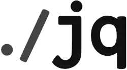 The characters "./jq" in black, monospace font