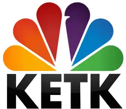 The NBC peacock with bold &quot;K E T K&quot; lettering beneath.