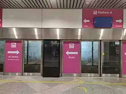 PSD at KLIA T1 station on KLIA Ekspres