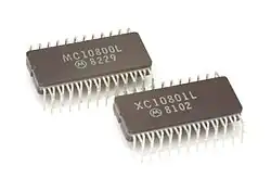 two member of the Motorola MC10800 family in ceramic QIP-48