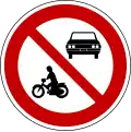 No motor vehicles, motorcycles and mopeds