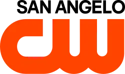 The CW network logo with San Angelo above it, right-aligned