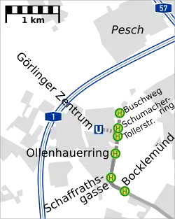 Map of the expansion to mengenich