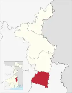 Location of Kalyani subdivision