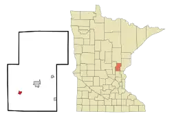 Location of Ogilvie, Minnesota