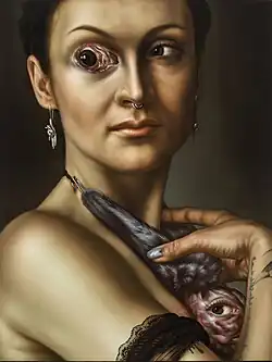 bunny (2017), oil on canvas, 93 x 72 cm