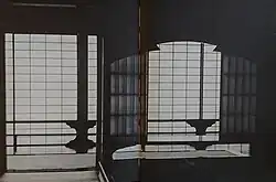 Interior of the New Palace, Katsura, showing the emperor's writing desk
