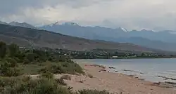 Kichi Jargylchak as seen from the beach at Ak Terek
