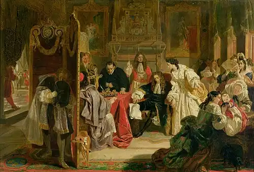 King James II Receiving the News of the Landing of William of Orange by Edward Matthew Ward