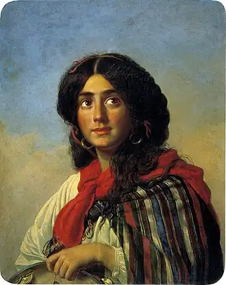 Gypsy Woman by Kirill Gorbunov (1851)