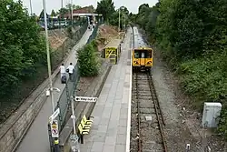 The Platform of Kirkby Railway Station, seen from above