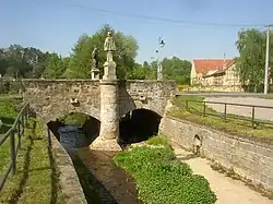 Stone arch bridge over the Bakovský potok