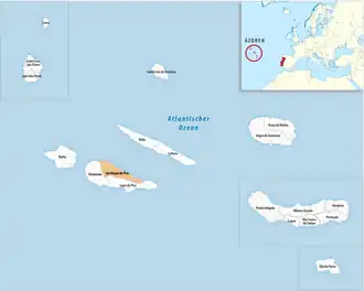 Location of the municipality of São Roque do Pico in the archipelago of the Azores