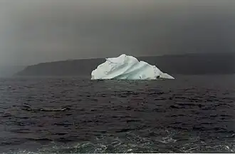 Remains of an iceberg in July