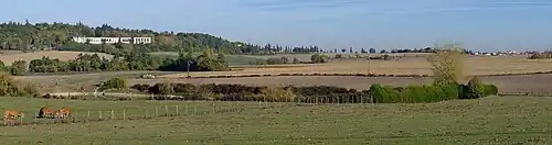 On the right, Villebois-Lavalette can be seen. View taken from the west, from Rodas (D5), commune of Magnac-Lavalette, Charente, France.